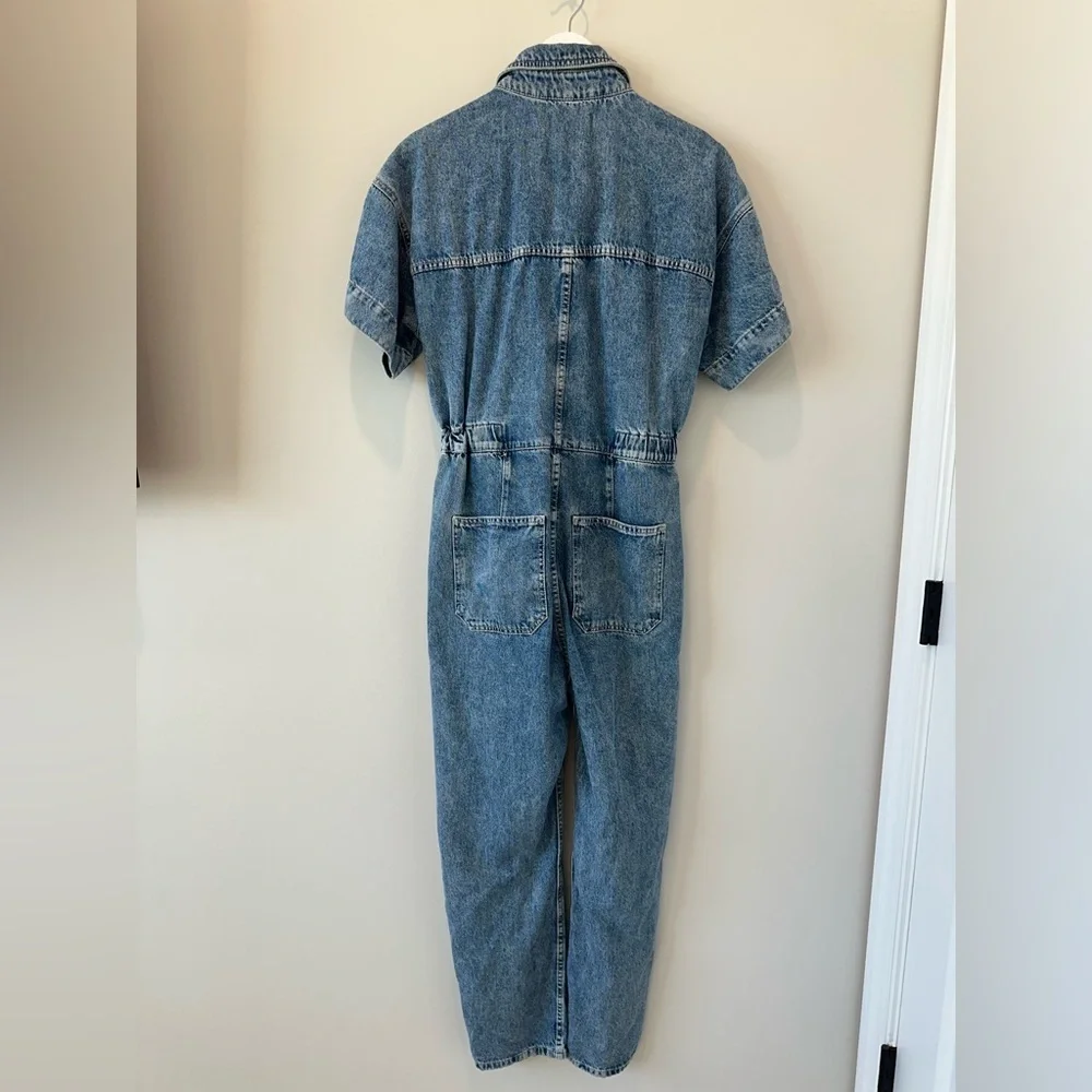Free People Marci Denim Jumpsuit Coveralls Overalls Blue Jean Size Small - Picture 11 of 13